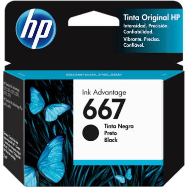CARTUCHO HP ORIGINAL 667 PRETO